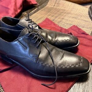 Bruno Magli Black Leather Oxfords